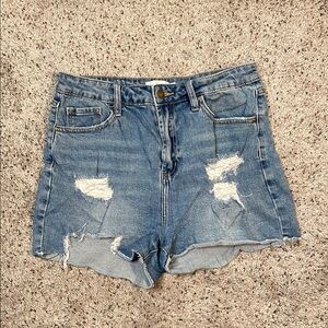 Windsor High Rise‎ Denim Light Wash Jean Shorts Size Large Woman’s
